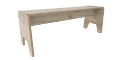 Uilenbank 120 cm grey craft oak Tangara Groothandel voor de Kinderopvang Kinderdagverblijfinrichting